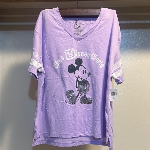 Disney Lavender Mickey Mouse Short Sleeve Tee - Picture 1 of 5